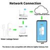 Tuya ZigBee Smart Water Leak Sensor with Alarm Overflow Detector via APP Control for Home Security Kitchen Bathroom Basement Flood Monitor