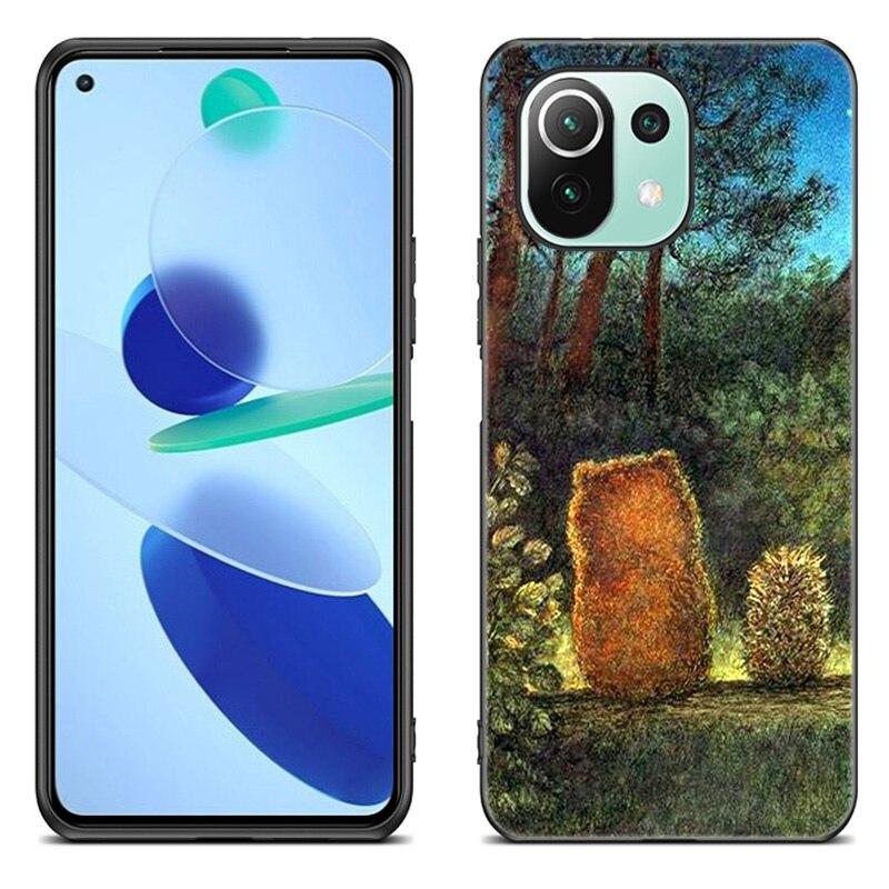 Custodia per Telefono Riccio nella Nebbia Per Xiaomi Mi 11 Lite NE 11i 10T 11T Pro A2 A3 Lite POCO F3 M3 M4 C31 X3 Pro NFC GT Cover Nera