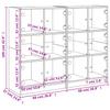 Bookshelf with Doors Grey Sonoma 136 X 37 X 109 Cm Engineered Wood