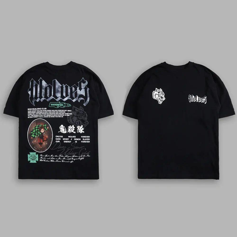 2025 New Summer Women's DARC Sports Cotton T-shirt, High-end NFGU Wolf Hip-hop T-shirt, DARC Sport Men's Short-sleeved Gym