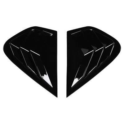 2 Pcs Rear Side Window Louver Triangle Side Window Louvers Shutter Panel Trim for X6 E71 E72 2008 To 2014 Glossy Black