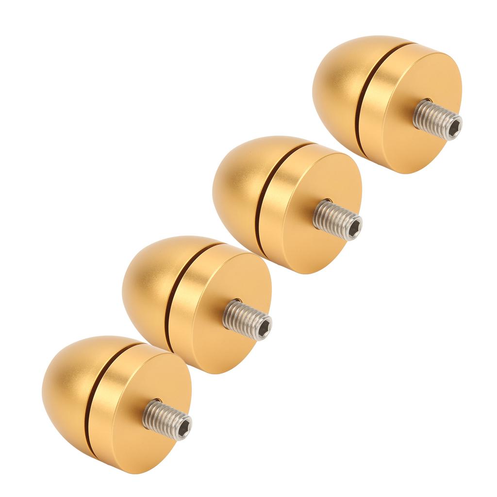 Speaker Isolation Stand Feet Set Aluminum Alloy Amplifier Base Pads Audio Shock Absorption Pads Gold