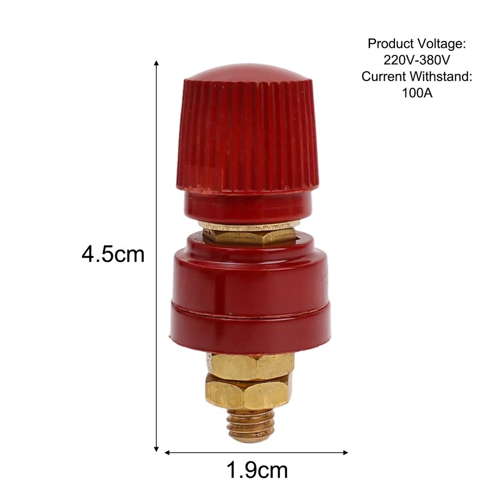 M6 Pure Copper Terminal Connector 6mm Power Junction Post Connectorfor for Car Power Inverter Solar Battery Welding Machine DIY