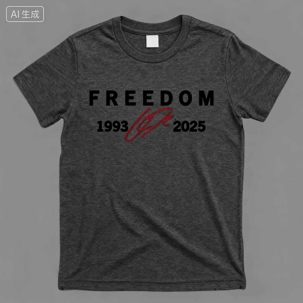 2025 Summer Freedom Red Signature 19932025 Charlie Kirk Tribute Faith Christian RIP Charlie Kirk 100cotton Printed Tshirt Men