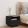 VidaXL Table de Chevet avec Lumières LED, Armoire de Nuit avec Rangement, Table de Nuit, Meuble de Chambre, Moderne, Chêne 836800
