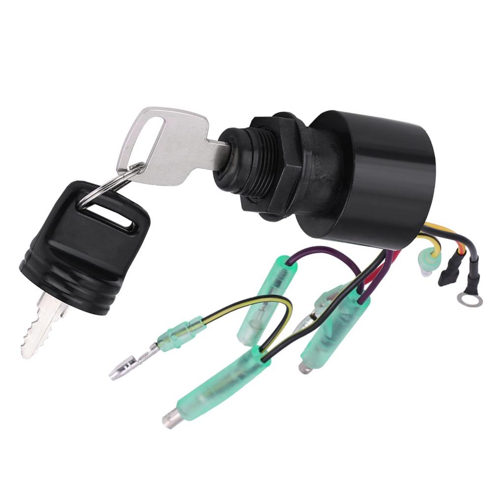 Keyed Boat Ignition Switch Assembly Outboard Starter Reliable Ignition Key Switch Marine Engine