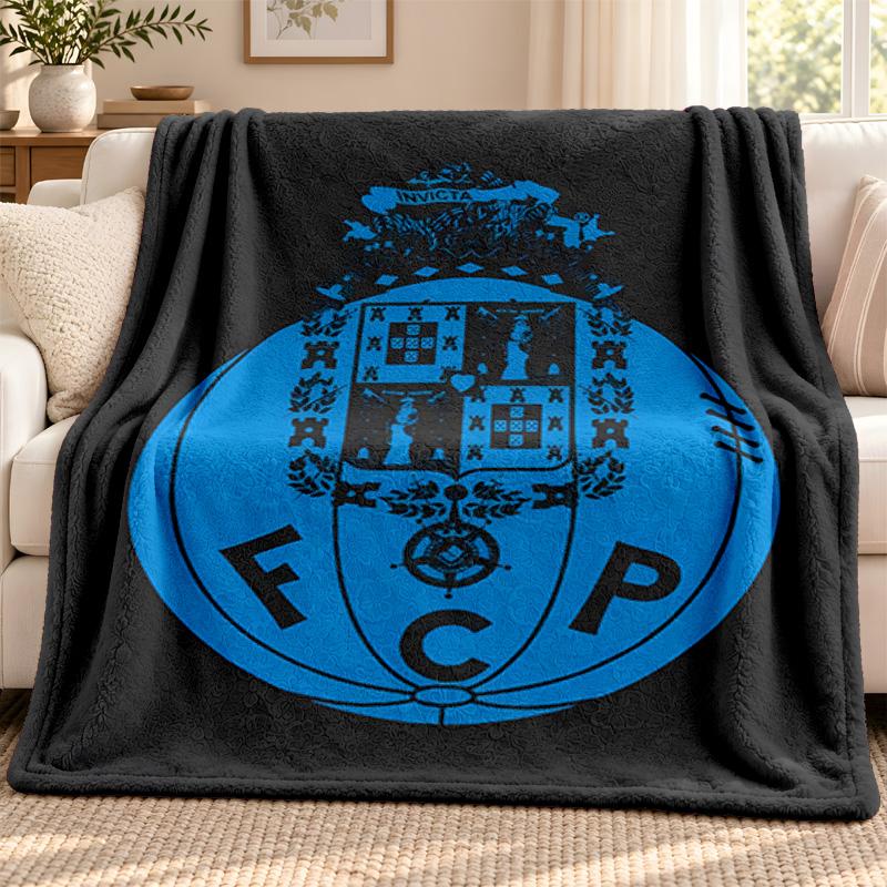FC Porto blanket Flannel Blanket Soft Cozy Plush Throw for Sofa Bed Lightweight Home Decoration Outdoor camping