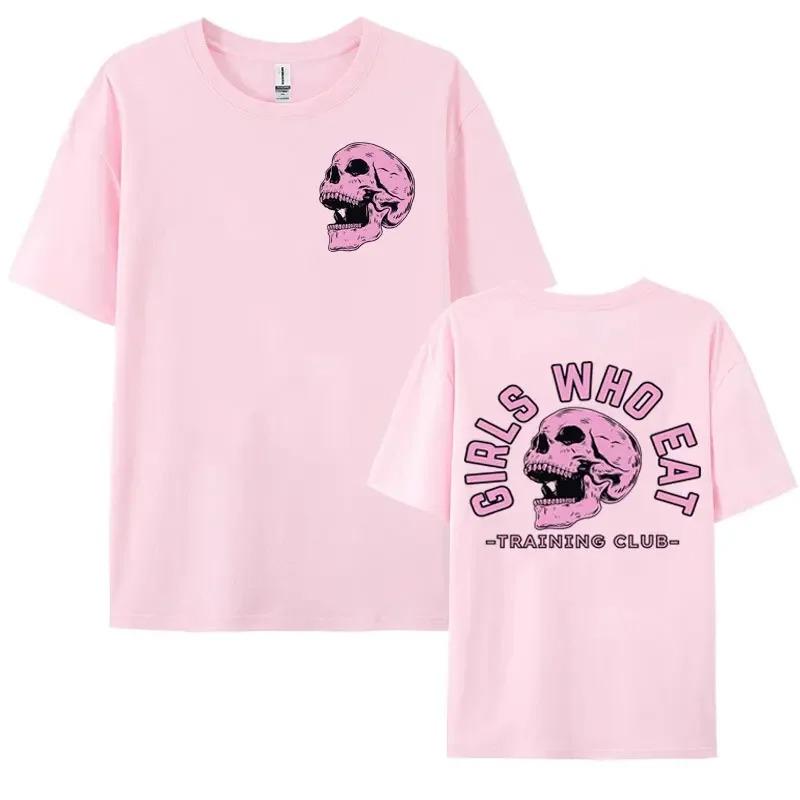 Thick Thighs and Sleep Deprived Meme T Shirts Men's Funny Gym Vintage Skull Graphic T-shirt Male Harajuku Classic Street T Shirt