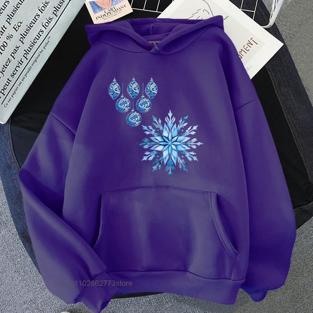 Chinoiserie Hoodies Blue and White Christmas Sweatshirts Men Y2k Sudaderas Women Long Sleeve Kpop Clothes