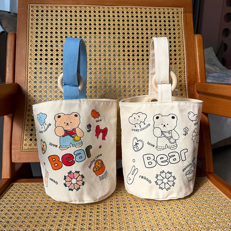 DIY Cartoon-Maltasche für Kinder: Umweltfreundliche, handbemalte Eltern-Kind-Aktivitätstasche