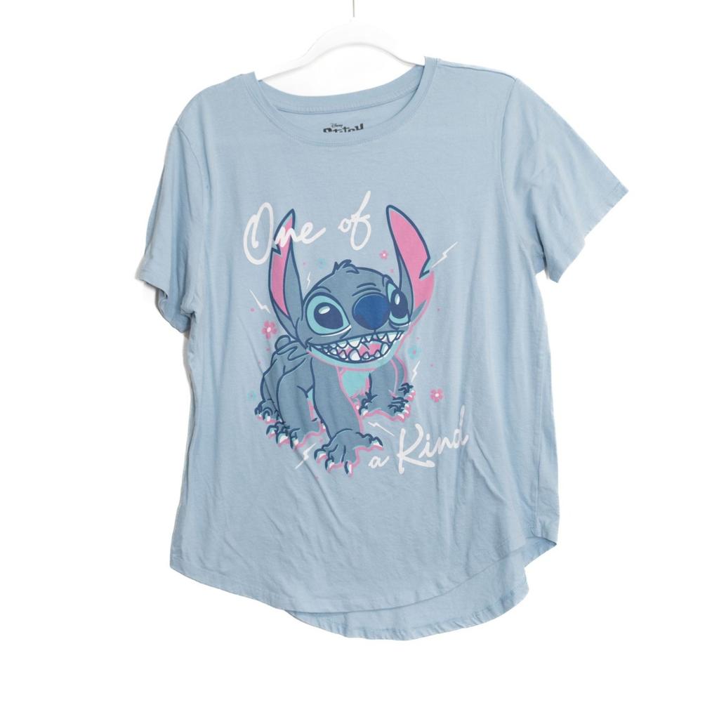 Disney Stitch Size 2XL(19) One Of A Kind Graphic Tee Soft Blue Cute Character