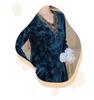 Elegant Slimming Dress for Middle-Aged Women - Flattering Long-Sleeve, Midi-Length Skirt, Stylish High-Grade Mother's Wear