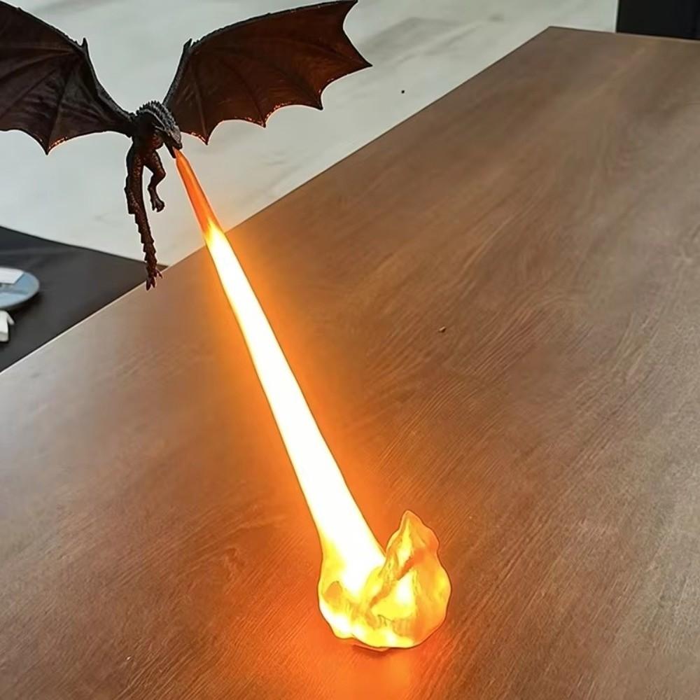 Flame Effect Dragon Bookshelf Decor Lamp LED Light Bookshelf Ornament Bookshelf Decor