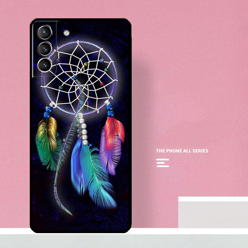 Retro Feather Dreamcatcher Phone Case For Samsung Galaxy S26 S25 S24 S20 S21 S22 S23 Ultra S10 Plus S25 FE Cover Coque