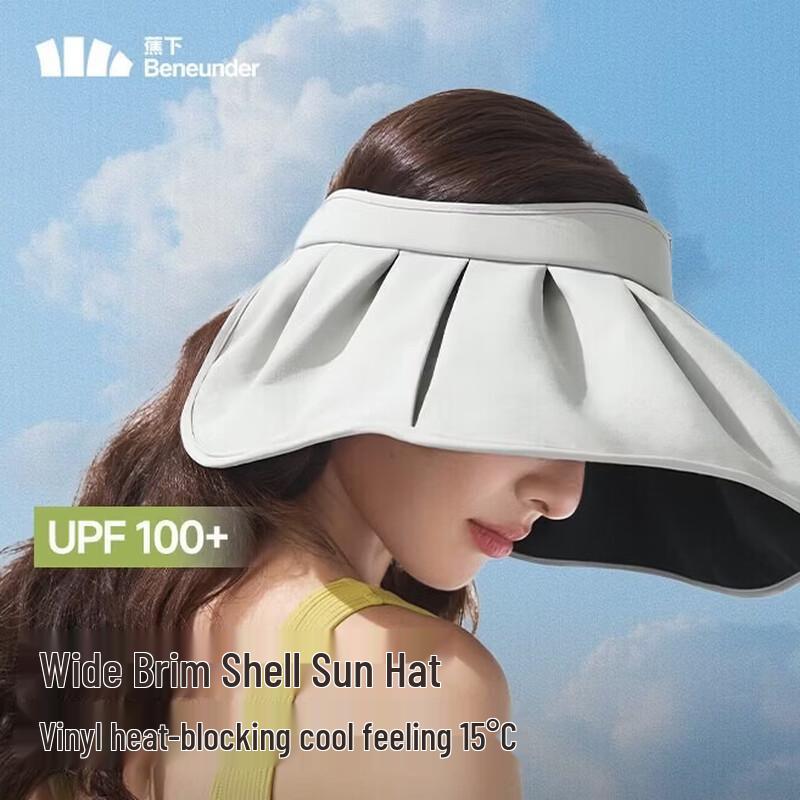 Beneunder Black Glue Shell-shaped UV Protection Sun Visor