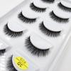 Natural 3D Mink False Eyelashes Makeup Fake Eye Lashes Faux Cils Make Up Beauty Tools Wholesale 5 Pairs X08 X01 H13 Cat