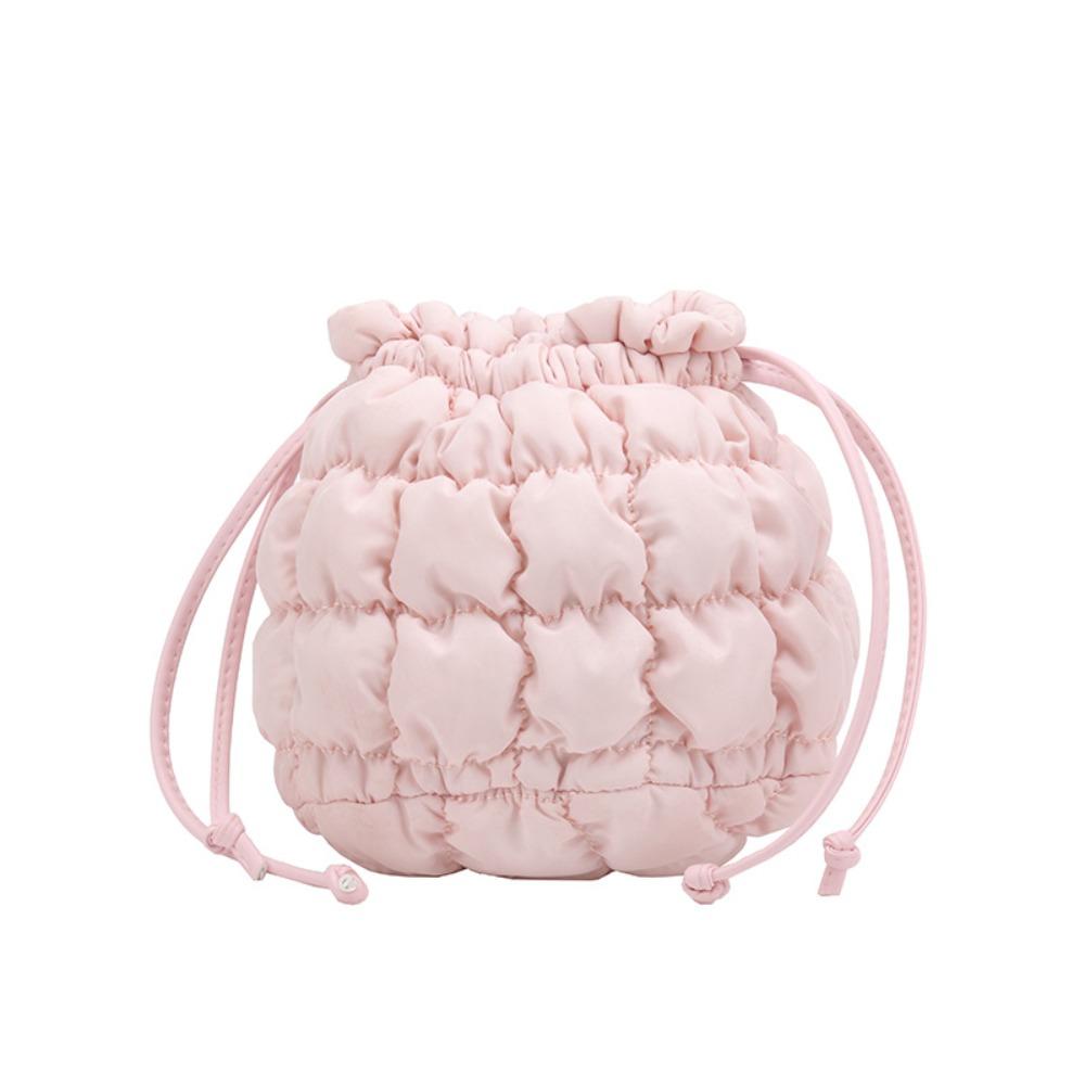 Handbag Drawstring Bucket Bag Korean Style Cloud Bag Casual Nylon Shoulder Bag  Women