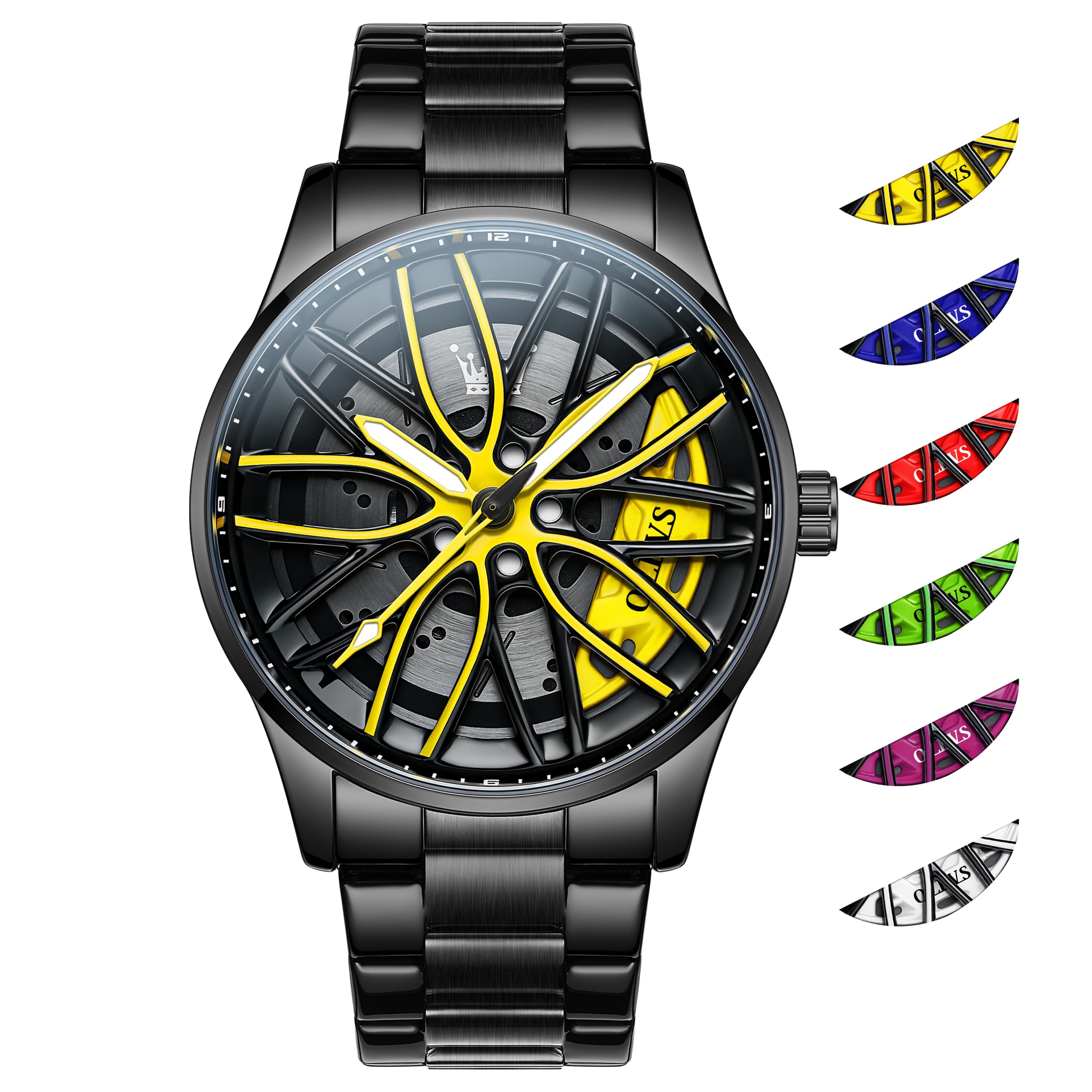 

OLEVS Скелетон Аналоговый Кварцевый Черный Нержавеющая Сталь Большой Крутой Брендовые Часы для Мужчин Мужские Часы, Популярные, Водонепроницаемые, Часы, Мужские Стальные, Стильные,