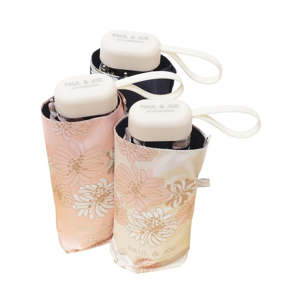 PAUL JOE ACCESSOIRES Sun Light Heat UV Chrysanthemum Pink & (Paul & Joe) Parasol, & Rain, Folding, Compact, Blocking, Blocking, Protection, 50cm,