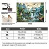 Kids Dinosaur World Tapestry, Tropical Jungle Waterfall Jurassic Landscape Wall Art for Bedroom, Living Room
