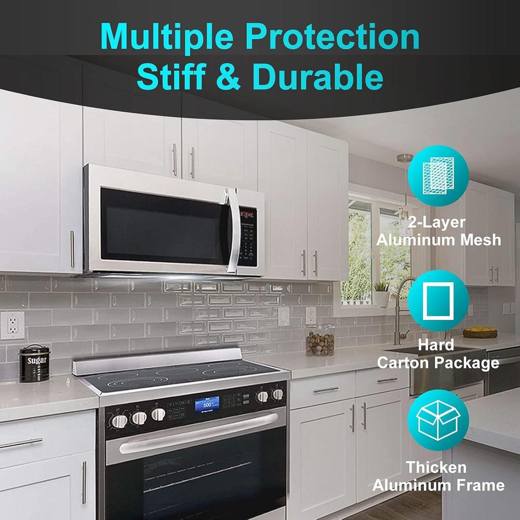 Microwave Filter Replacement for GE WB06X10359, Microwave Vent Filter for LG 5230W1A012B, Kenmore, Frigidaire, Microwave Grease Filter 7-5/8" x