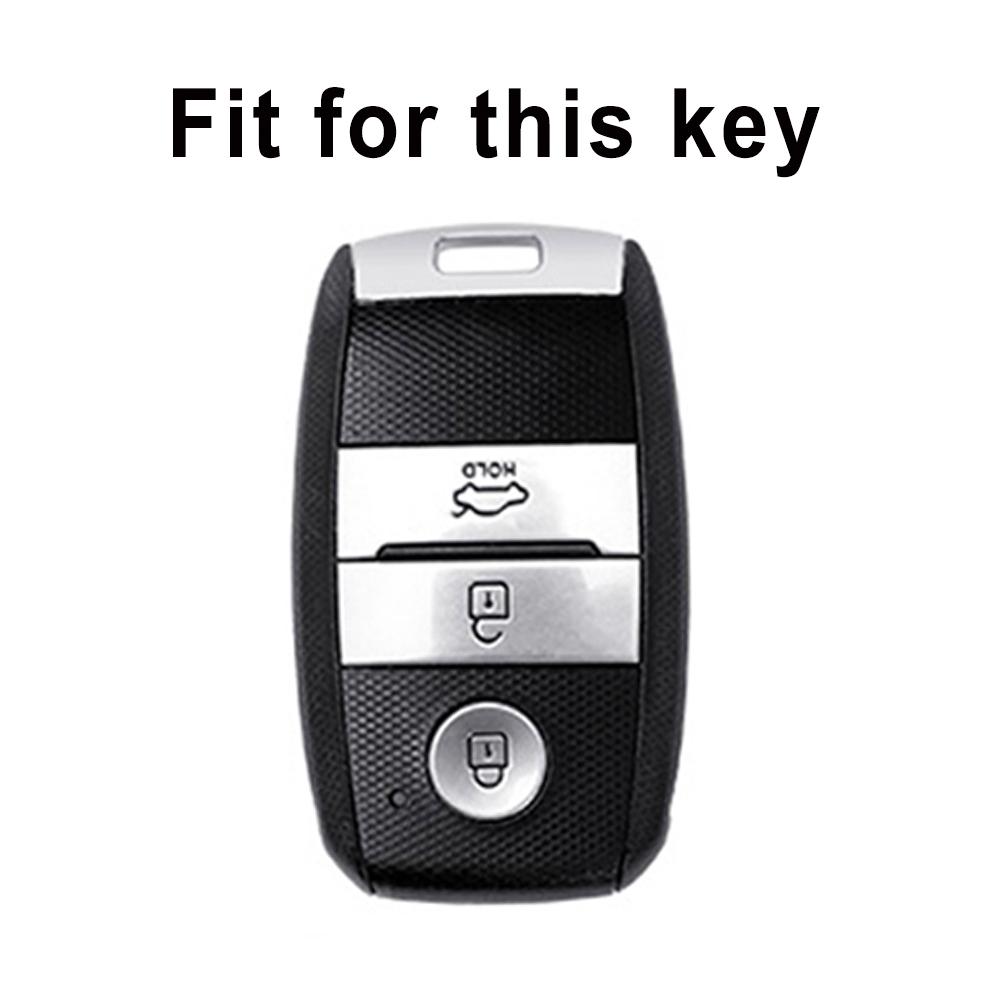 3 Knappar Skal Fob För KIA Rio Rio5 Sportage Ceed Cerato K3 KX3 K4 K5 Sorento Optima Picanto TPU Läder Bil Smart Nyckelfodral Skydd