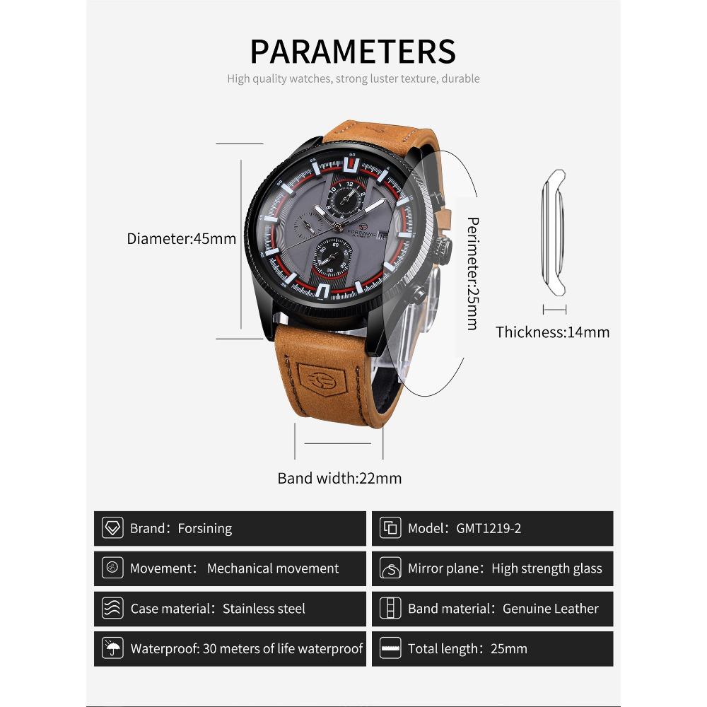 Forsining Style Men's Fashion Outdoor Sports Racing Dial Automatic Mechanical Watch