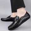 Fashion Casual Slip-On Shoes 2025 Men's Genuine Leather Loafers Comfortable Soft Sole Breathable Driving Moccasins for Men Size 36-45