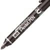 Pentel Knock Type Permanentmarker Handy S PentelPEN Feine Spitze Schwarz 10 Stück NXS15-AP