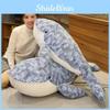 Blue Whale Plush Toy Marine Animal Stuffed Doll Bedroom Decoration Kids Gift
