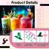 26/50 Pcs Plastic Drinking Straw Creative Plastic Straws Decorative Drinking Straw for Bar Party Halloween Kitchen Accessories