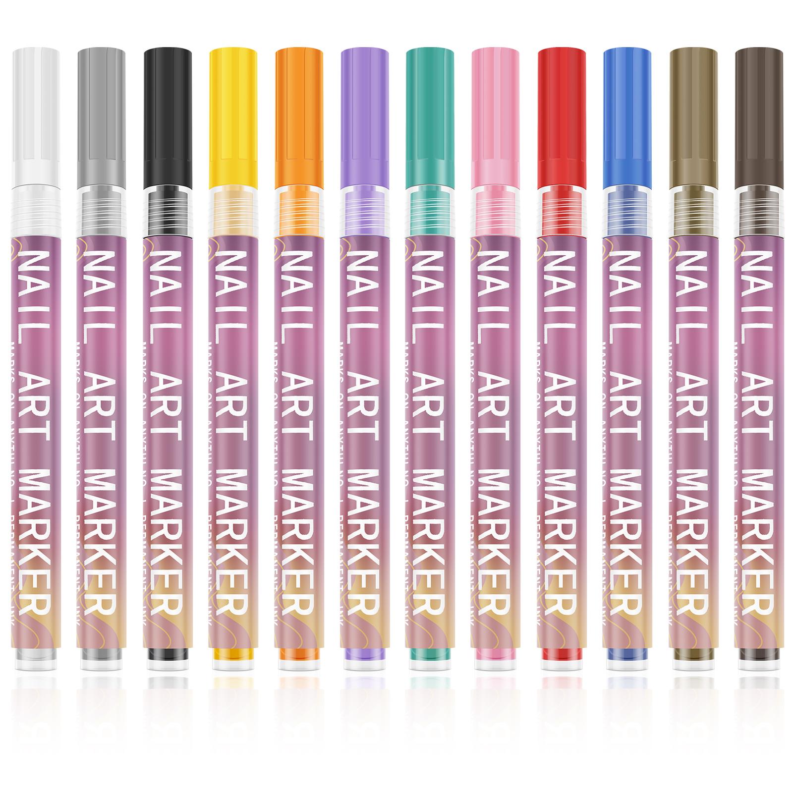 

12pcs 12 Colors Nail Art Pen Set Nail Art Graffiti Pen DIY Abstract Line 3D Nail Marker Drawing Pen Manicure Tool Painting Liner