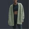 Nike Phoenix Cozy Bouclé Cardigan Loose Long Sleeve Knit Sweater Women Tops Horizon-Green FZ1712370