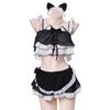 Frauen Lolita Nachtkleid Wickelrock Rüschen Dessous Japanisches Dienstmädchen Cosplay Kostüm Sexy