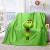 Christmas Gift Comedy Movie How the Grinch Stole Christmas Blanket Home Warming, Four Season Bed Decoration Sofa Cover Flannel Throwing Blanket K17