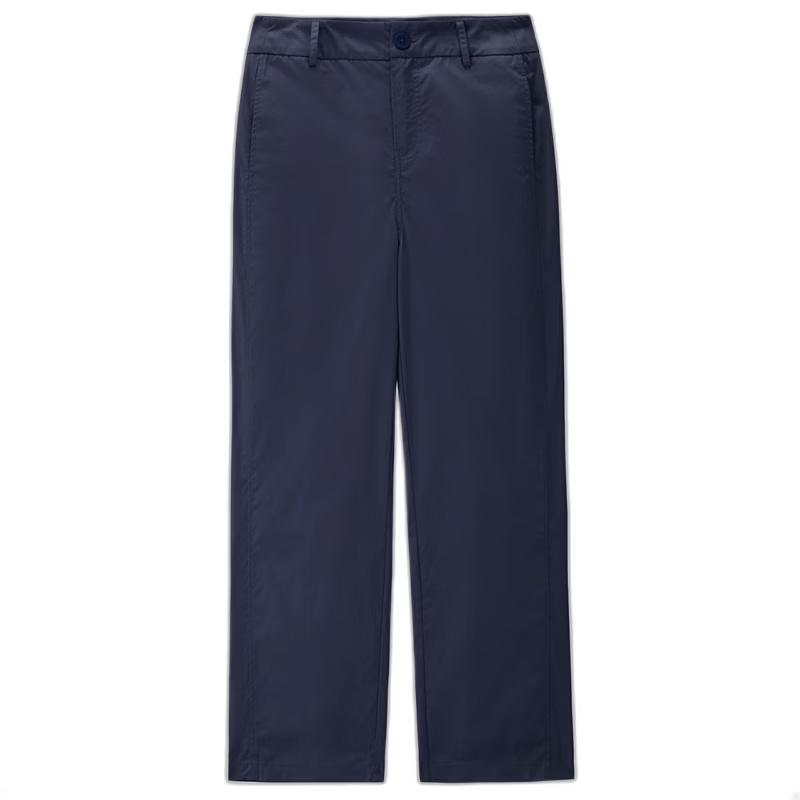Giordano Women s High Waist Straight Leg Cropped Cotton Casual Pants 30