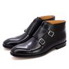 Sale 38-47 Mens Ankle Boots Genuine Calf Leather Double Buckles Monk Strap Basic Shoes Men Cowboy  Motorcycle Boots
