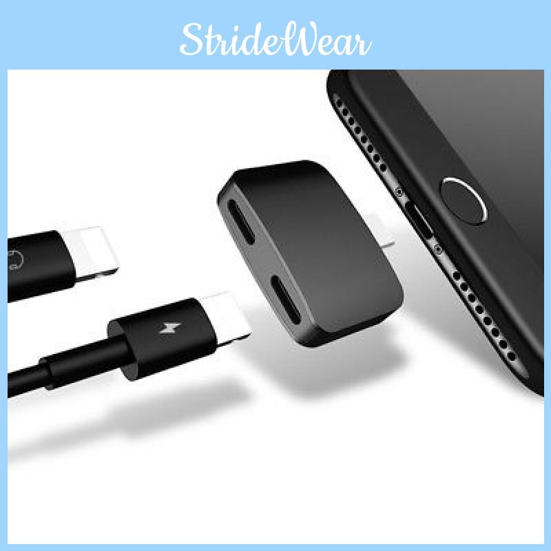 Apple Lighting To Usb Headphone Adapter With Dual Function For Iphone Audio And Charging