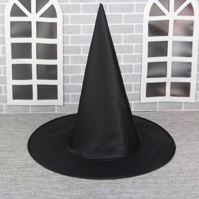 Classic Black Witch Hat Unisex Adult & Kids Wizard Hat for Halloween Cosplay Costume & Masquerade Party Carnival Decoration