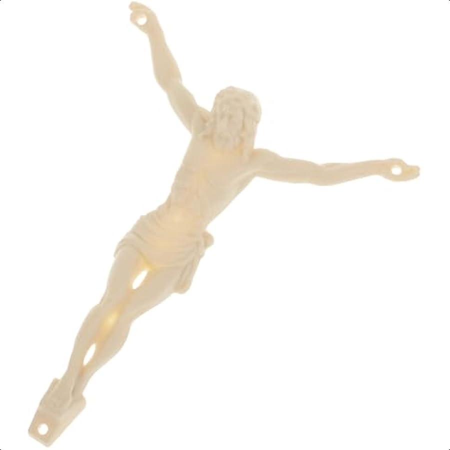 Yardwe Plastic Jesus Sculpture Wall Cross Decoration Jesus Statue Decoration Manual DIY Accessories