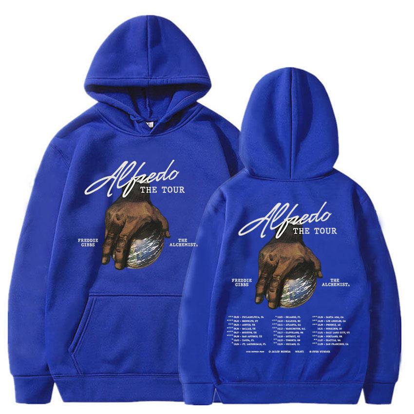 Freddie Gibbs ALFREDO Tour Hoodies Autumn/Winter Loose Hooded Sweatshirts for Male Warm Fleece Men Women Pullovers Streetwear