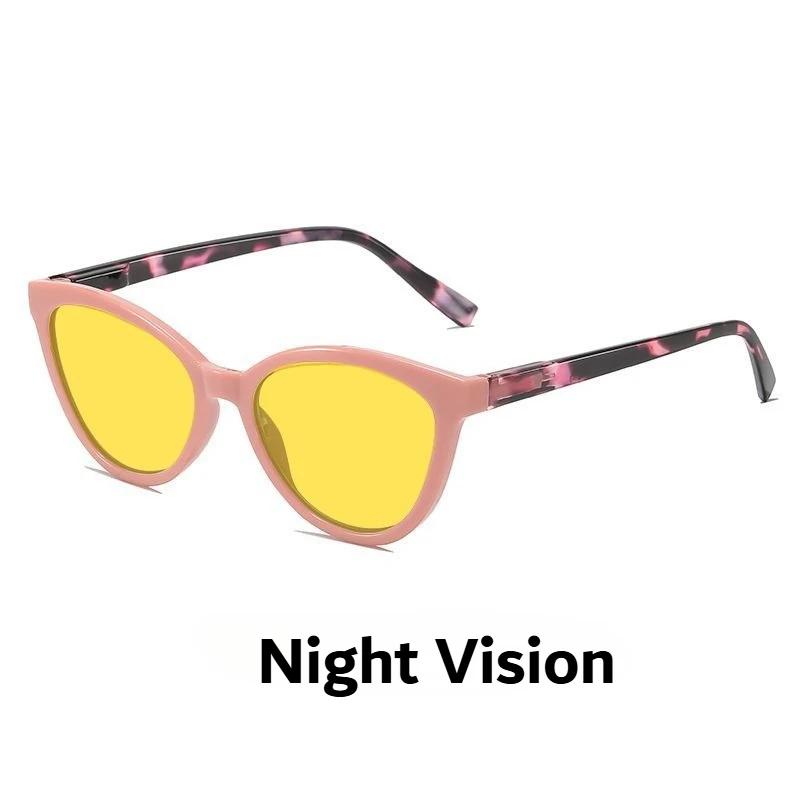 New Personalized Cat-Eye Night Vision Anti-Blue Light Plain Glasses Men's & Women's UV-Protective Eyewear Eye Protection