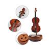 Violin music box, vintage rotatable base music box, classic realistic instrument, handmade model, birthday gift