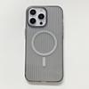 Corrugated transparent magnetic mobile phone case is suitable for Apple 16PROMAX high transparency 14 personality 15PRO soft case 14PRO.