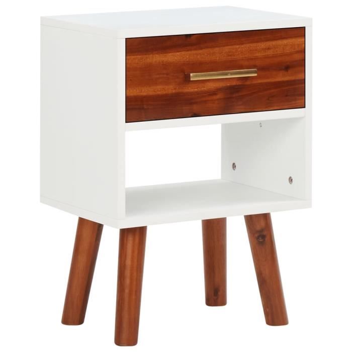 VidaXL Table de chevet 2 pcs Bois d'acacia massif 40x30x57 cm
