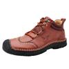 Herbst Herren Stiefeletten Designer Sneaker Herren Freizeitschuhe Runde Zehen Cowboy Stiefel Leder Herren Motorradstiefel Übergröße 38-48