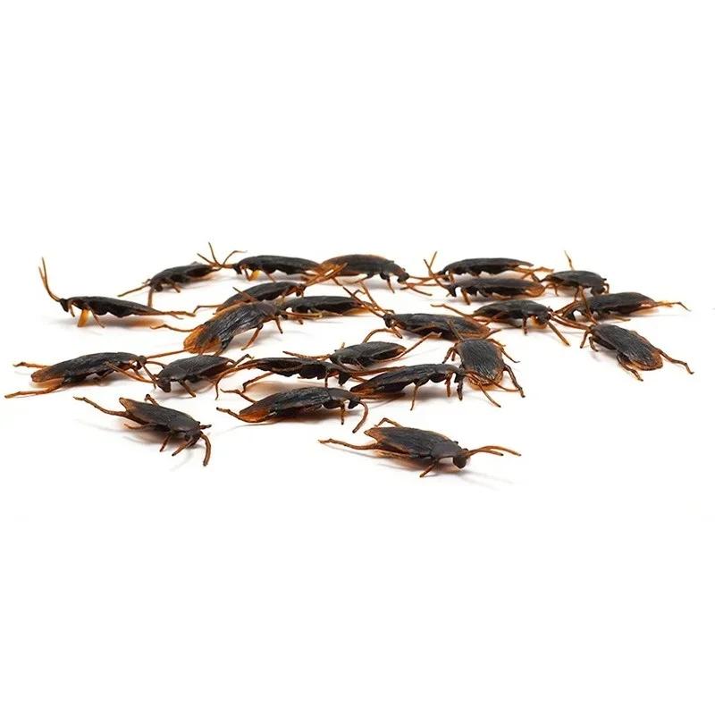 

10 pcs/set Funny Fake Cockroach Halloween Decoration Jokes Pranks Maker Novelty Tricks Simulation False Cockroach Toys коричневый