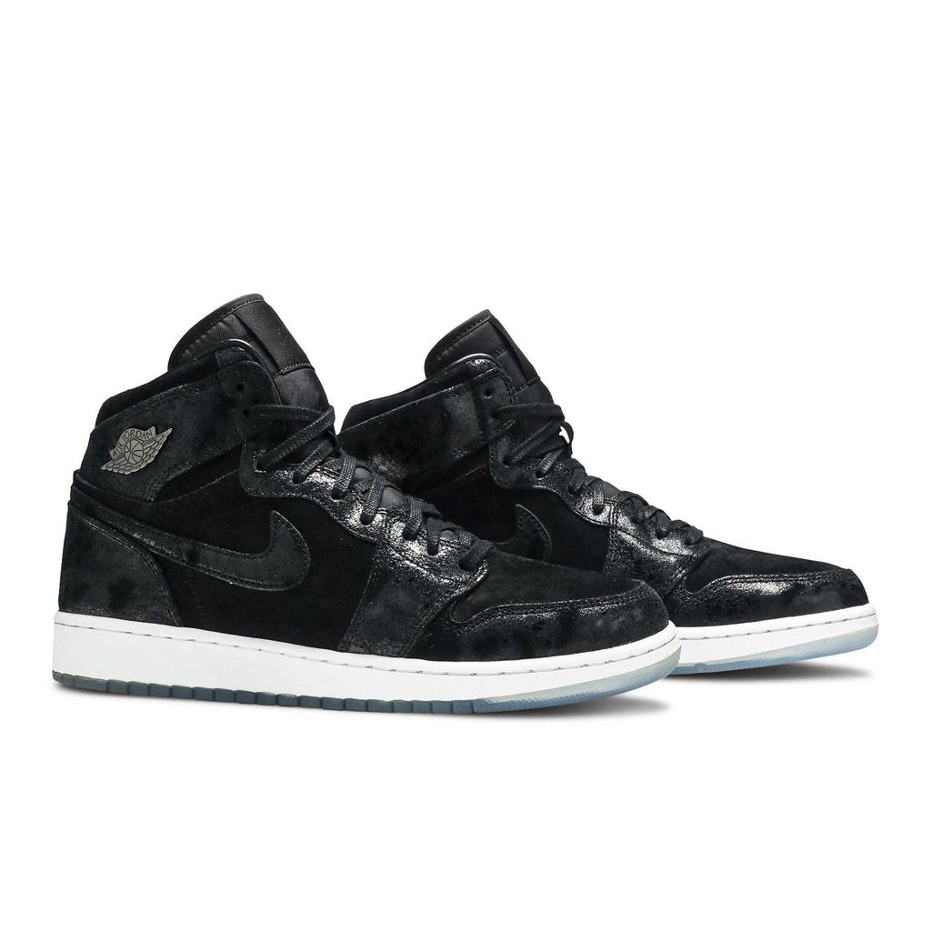 Air Jordan 1 Retro High GG 'Heiress' (Unisex) Black / Black-White-Gym Red Vintage Basketball Shoes 832596 001