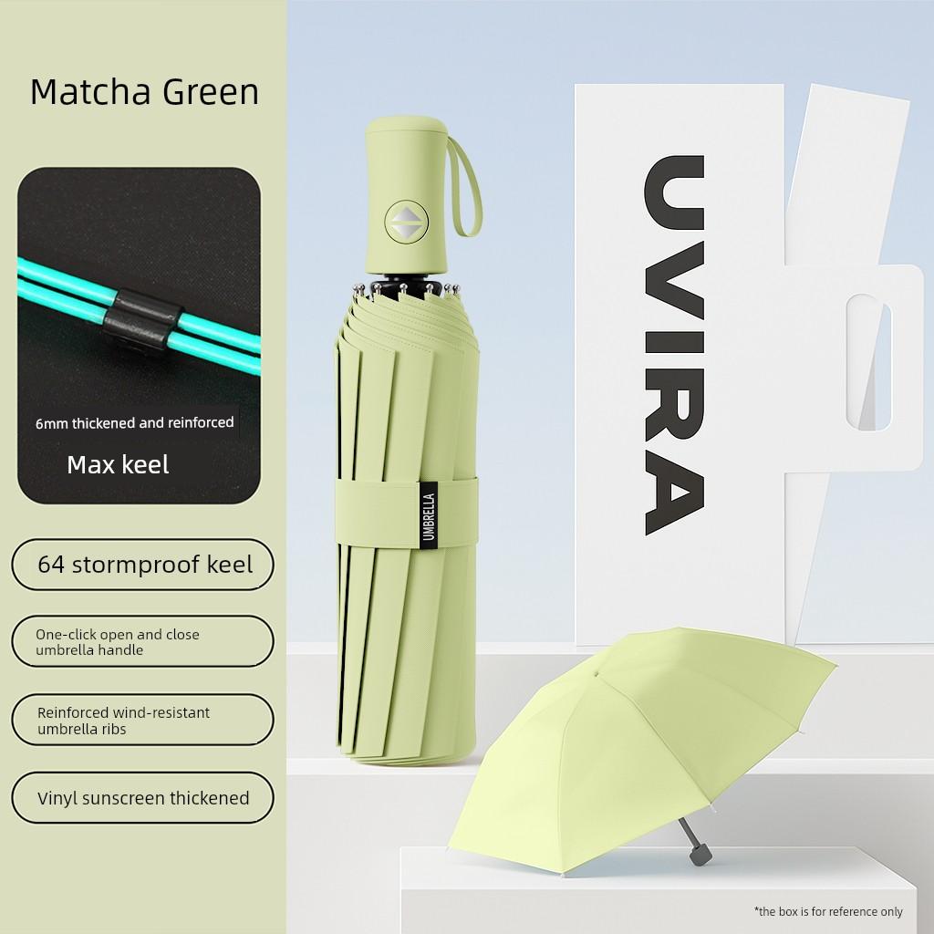 Umbrella for Men and Women, Large Size, Reinforced and Thickened, Dual-Use for Sun and Rain, Foldable, Wind-Resistant, Automatic, Suitable for