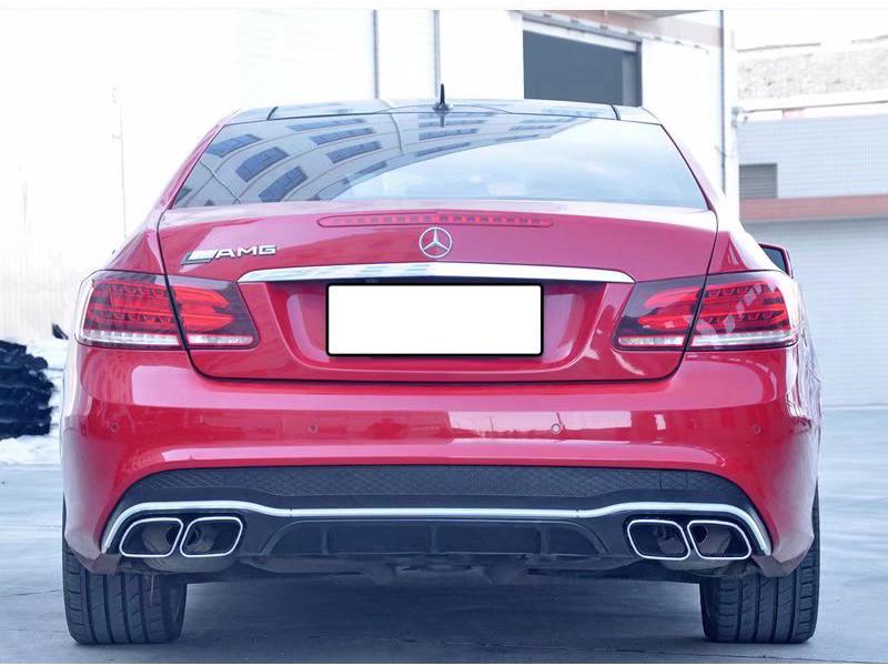 Rear Lip Diffuser with Quad Tailpipes for 14-15 Mercedes-Benz E-Class Coupe AMG E53/E63